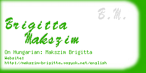 brigitta makszim business card